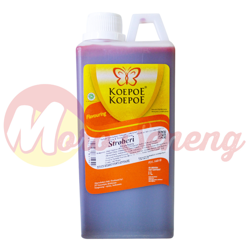 

Pasta Stroberi 1L Kupu Koepoe Strawberry 1 Liter