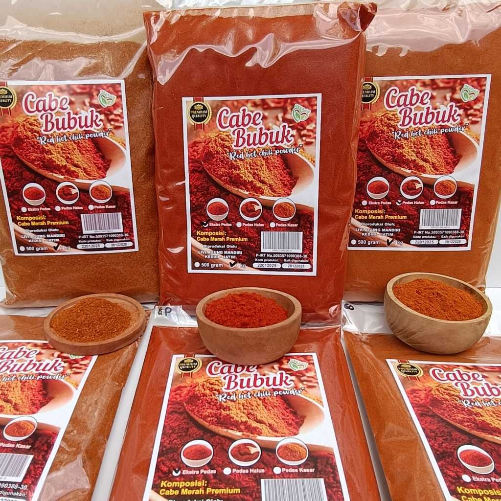 

BUBUK CABAI KEMASAN 1 KG ALL VARIANT TINGGAL PAKAI