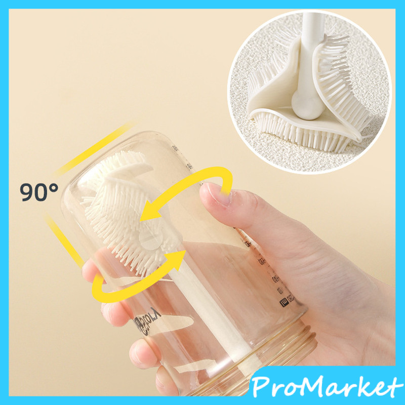Sikat Botol Silikon Gagang Panjang / Sikat Silikon Pembersih Gelas Cangkir