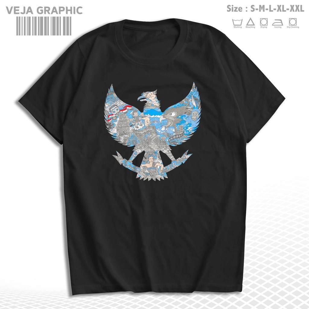 VEJAGRAPHIC T-Shirt Garuda | Kaos Indonesia Series Pria dan Wanita - A1038
