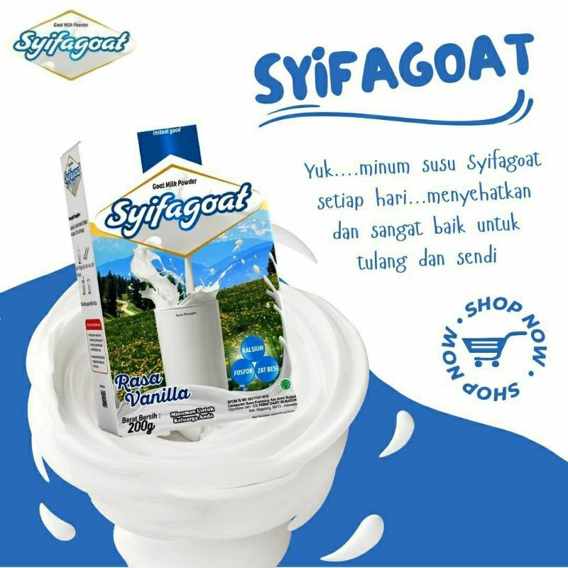 

Susu Kambing etawa syifagoat variant vanila jahe stroberi coklat original