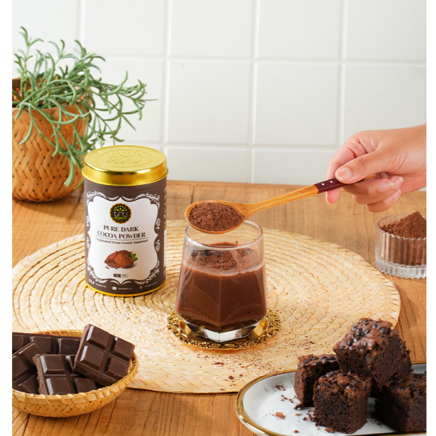 

TRUorganic Pure Dark Cocoa Powder South Sulawesi 100gr - Coklat Bubuk Premium Chocolate Powder