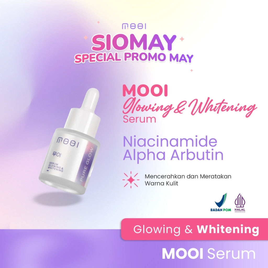 Mooi Pure Glow Serum 20 ml - Serum Pencerah Wajah Korea (100% ORIGINAL BPOM)