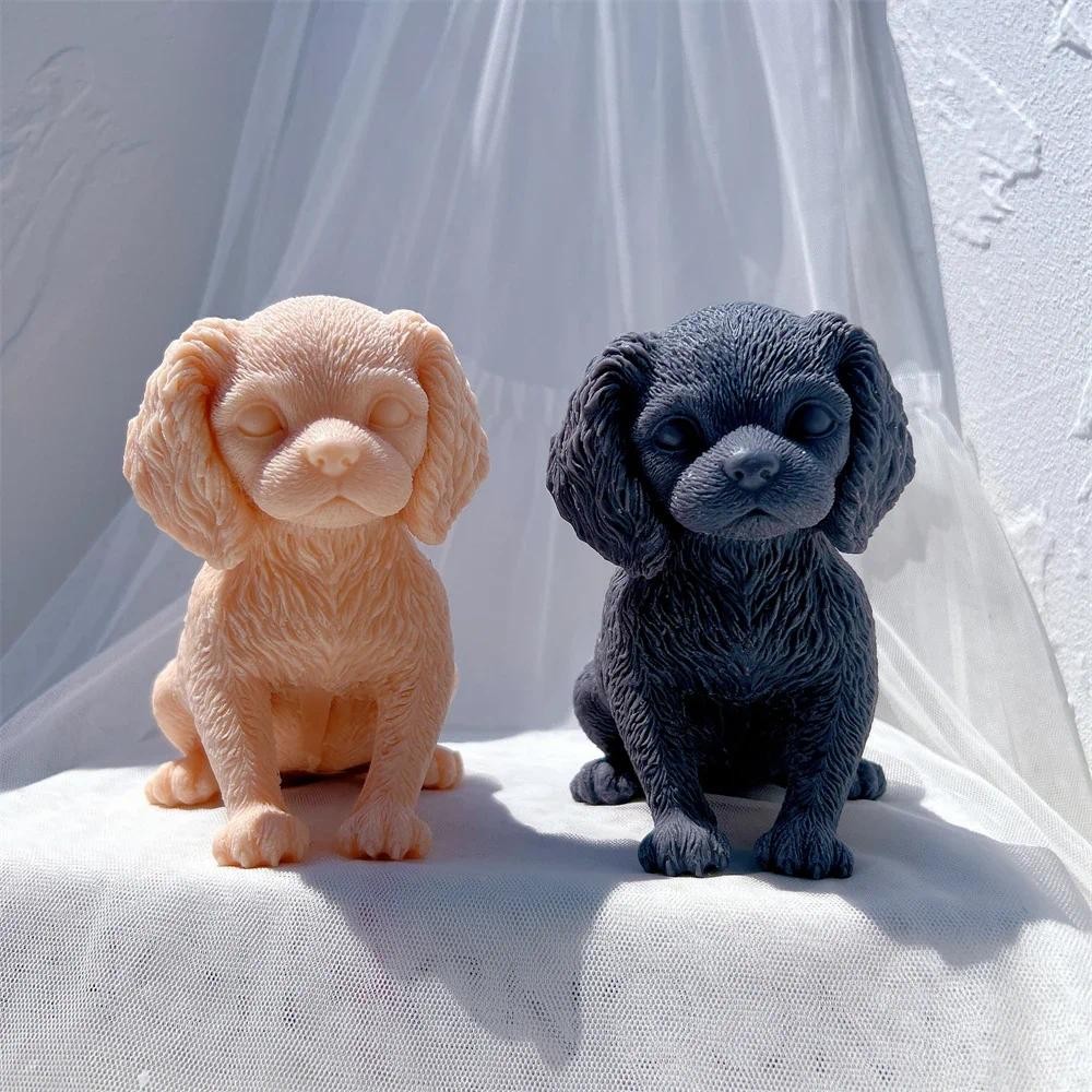 

Cavalier King Charles Spaniel Dog Candle Mold Animal Puppy Soy Wax Silicone Mould Figurine Pet Dog Lover Home Decor