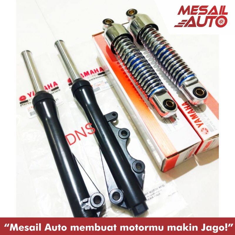 Shock breaker belakang+As shock tabung depan yamaha Vega R lama Crypton Fiz R 4ST