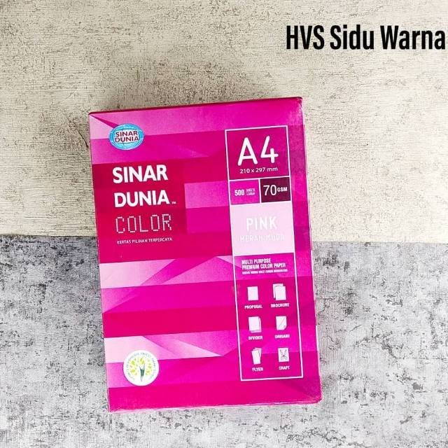 

[MS] KERTAS HVS SIDU WARNA A4 70G
