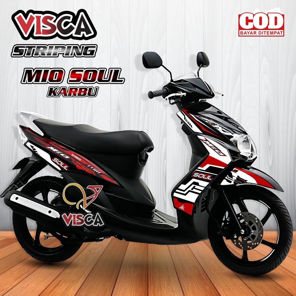 Striping Mio Soul Karbu - Stiker Sticker Striping Variasi Lis Yamaha Mio Soul Karbu - Striping Holog
