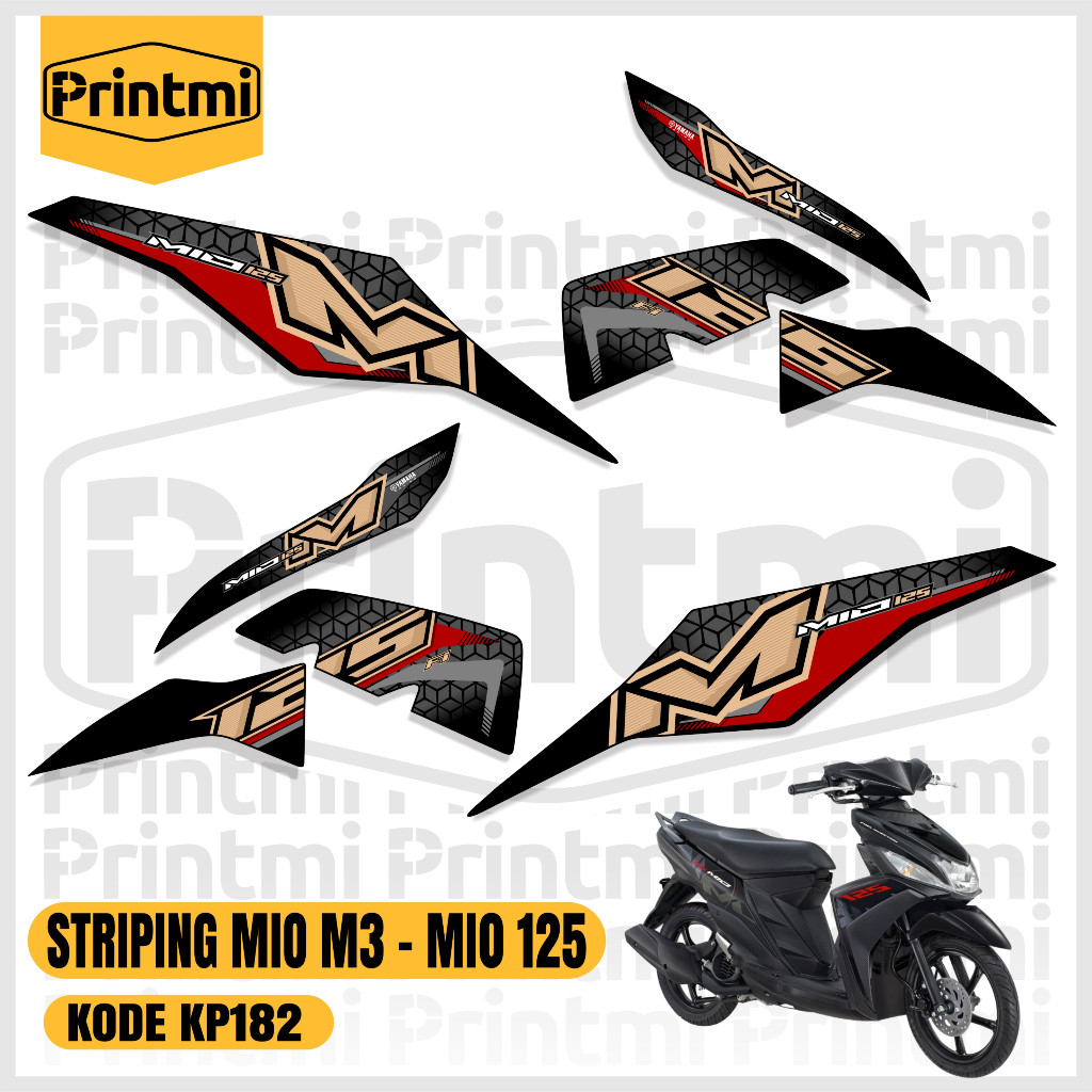 Stiker Striping Mio M3 125 Variasi Motor Racing Modifikasi Keren Printmi