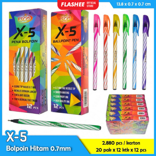 

Flashee Pulpen Stark 1 Pack Ballpoint Lilin Tinta Hitam