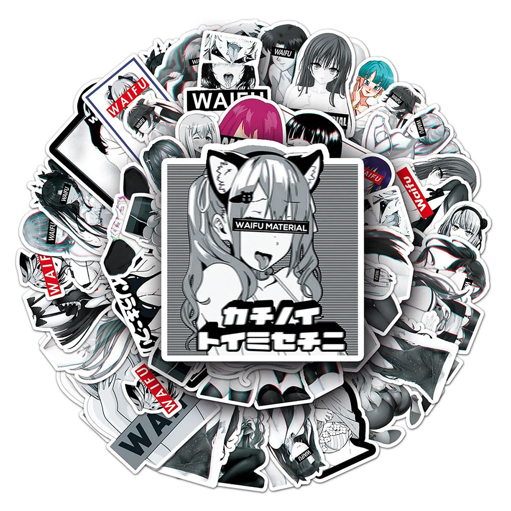 

10/30/50PCS Waifu Anime Sexy Girl Decoration Stickers Hentai Adults Decal Diary Phone Bike Waterproof Graffiti Sticker Toy Gift