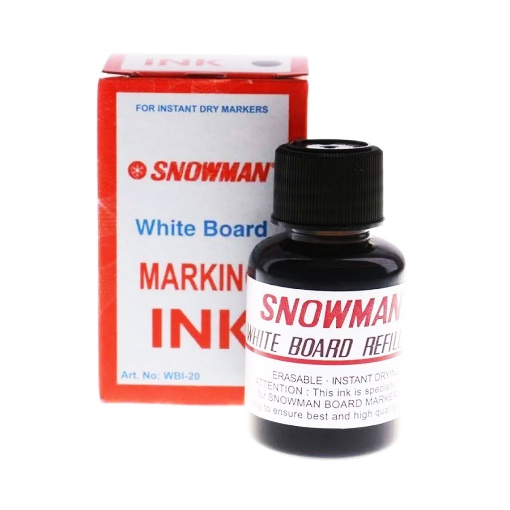 

Isi Ulang Tinta Spidol Snowman White Board Marker Ink Non Permanent Bisa Dihapus Spidol RW-88