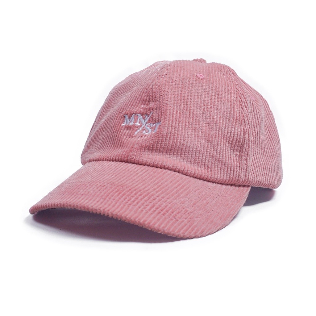 Mnst Polo Cap Baseball | Topi Corduroy Baby Pink | Male topi pria wanita topi polo caps bahan cordur