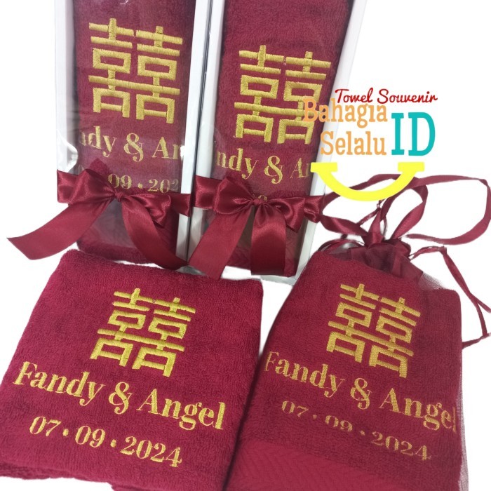 HANDUK TEAPAI / HANDUK SHUANGXI / HANDUK PERNIKAHAN / SOUVENIR TEAPAI - Box Tutup Mika, ShuangsiTuli