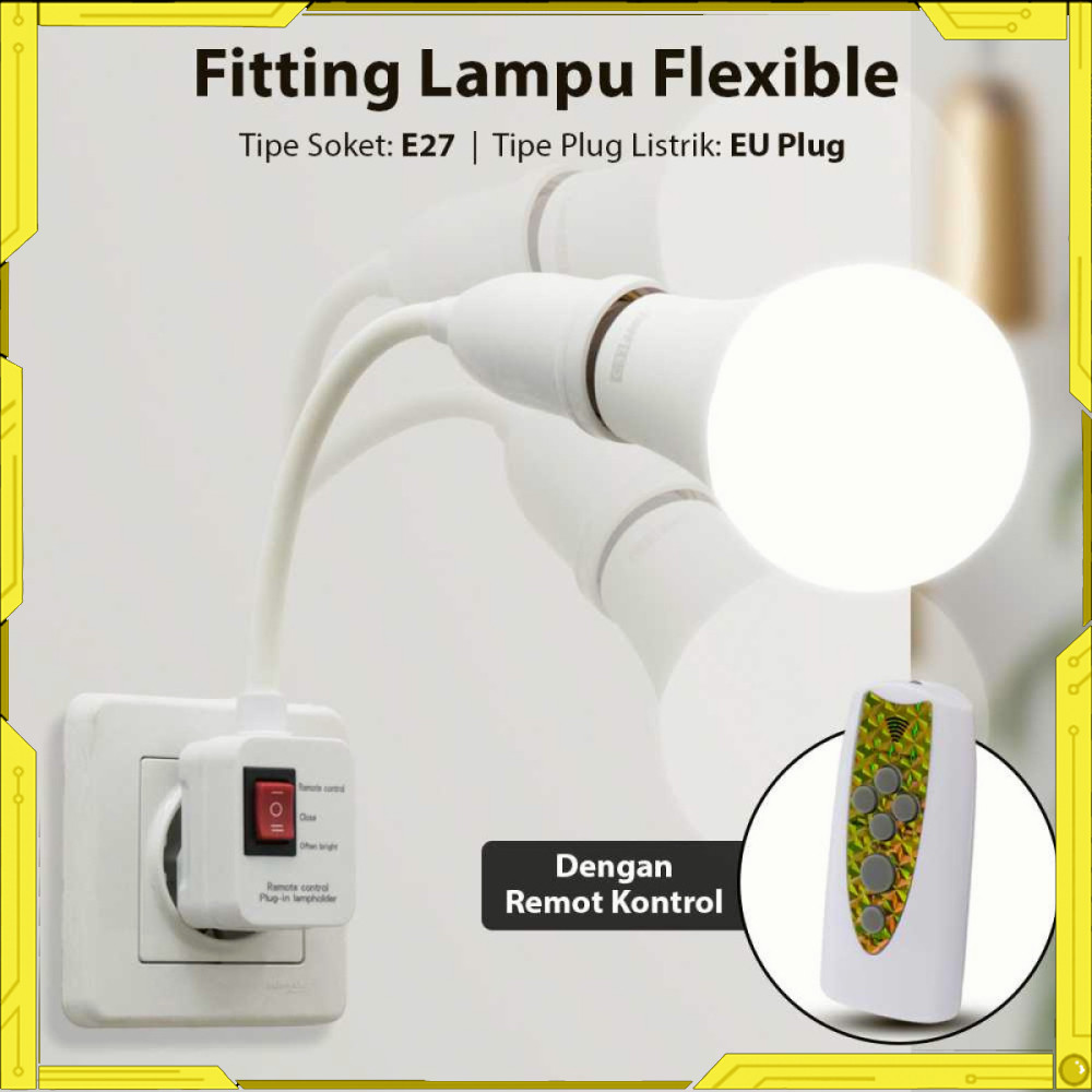 

Fitting Lampu Flexible LED E27 with Switch Remote Control - HF-555A