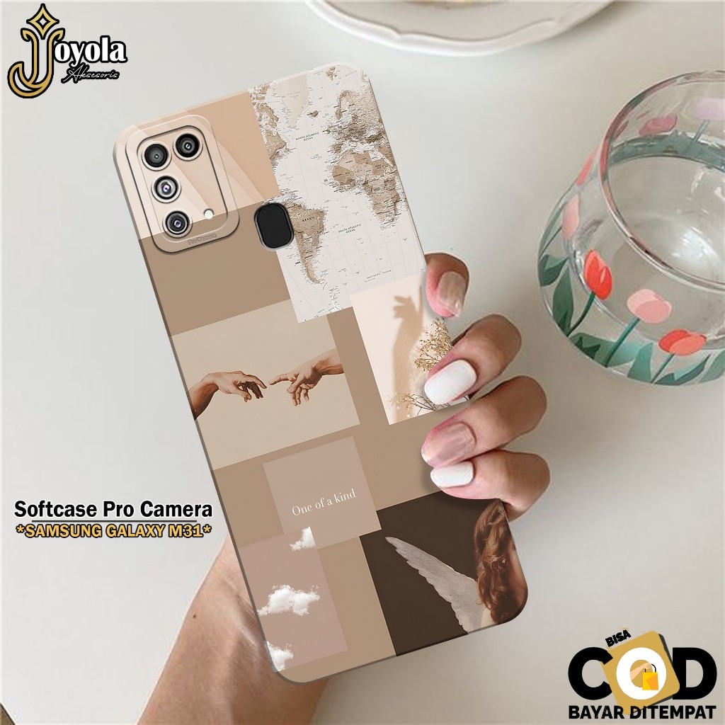 JOYOLA Case Samsung Galaxy M31 - Fahion Case Aesthetic - Softcase Samsung Galaxy M31 - Pro Camera - 