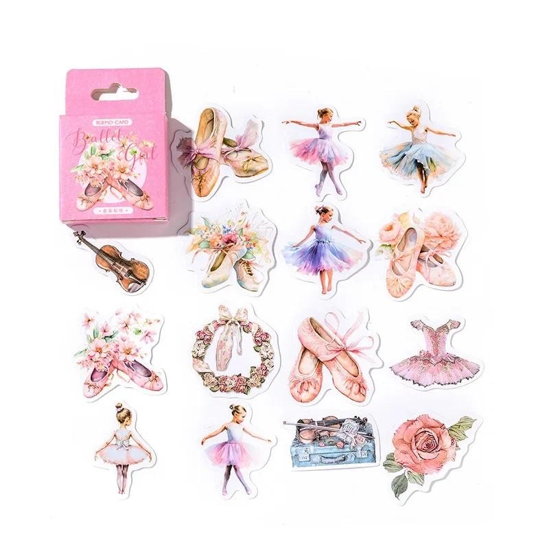 

Ballerina Cartoon Cute Small Book Mini Pocket Notebook Portable Diary Note Children's Stationery sticker