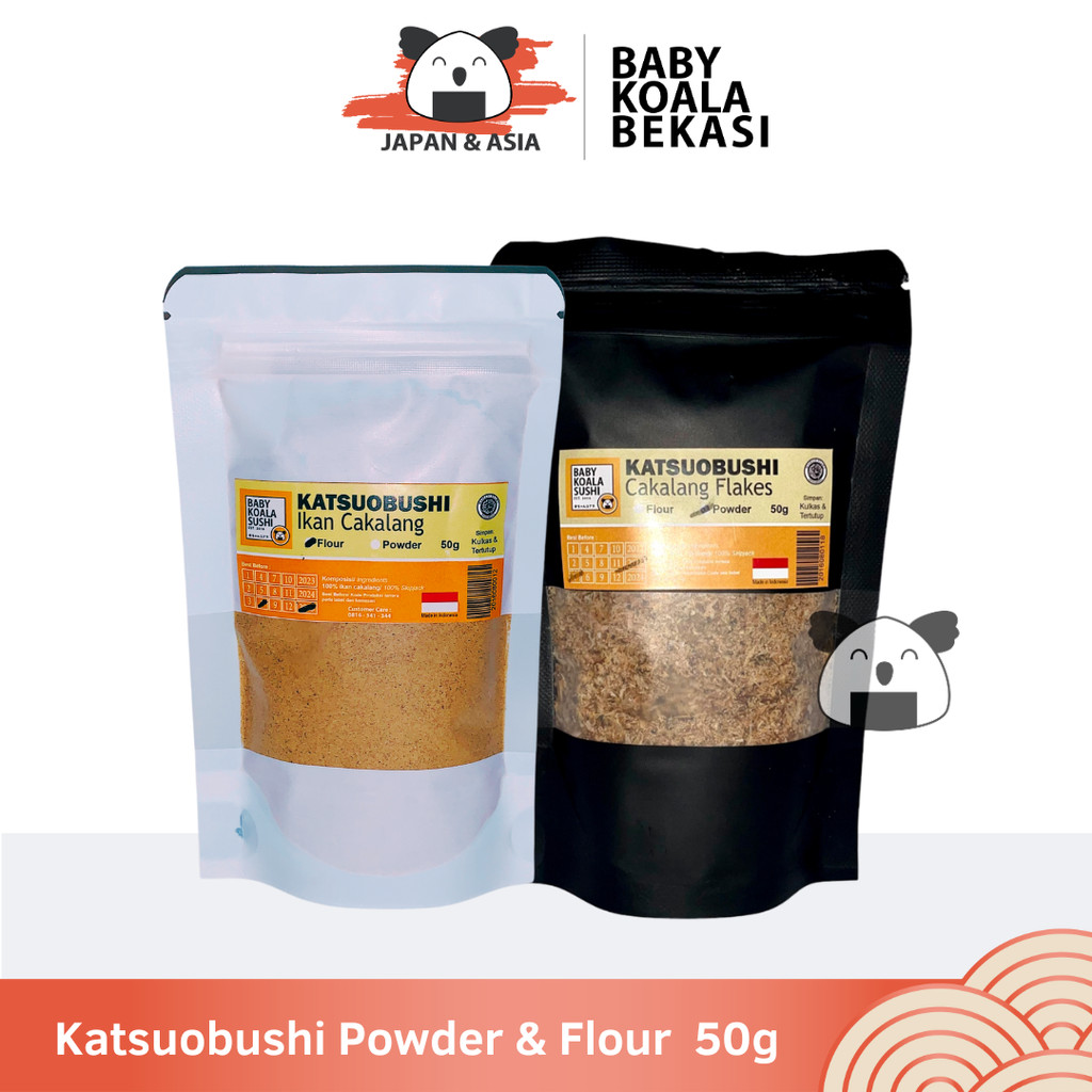 

KATSUO FLOUR dan POWDER Tepung Ikan Cakalang 50 g Halal │ Bubuk Halus Katsuobushi │ Bonito Floor -BKS