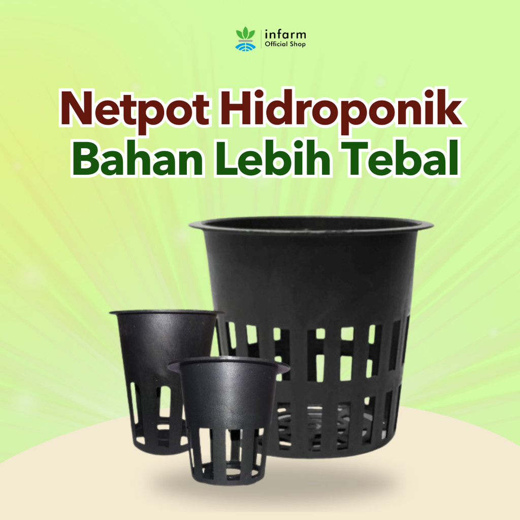 INFARM - Netpot Hidroponik Net Pot Plastik Tanaman Hidroponik Tempat Wadah perlengkapan Tanaman Hidr