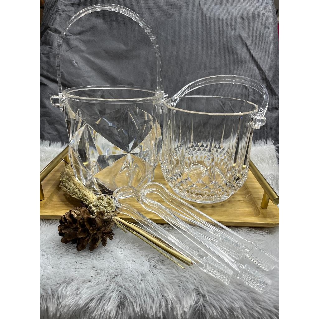 [ME] Wadah Es Batu Akrilik Tempat Es Batu Crystal Ice Bucket