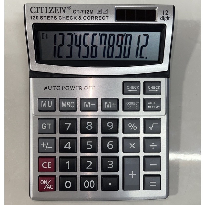 

HJK Kalkulator CT-712M 12 Digit - Calculator Check Dual 2 Power