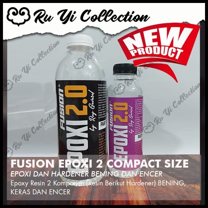 FUSION EPOXI 2 RESIN COMPACT SIZE, RESIN ART, MEJA , CASTING EPOXY