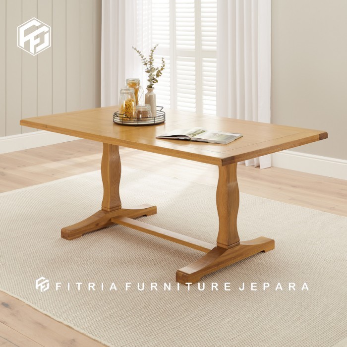 meja makan klasik modern kayu jati meja makan kayu jati perhutani