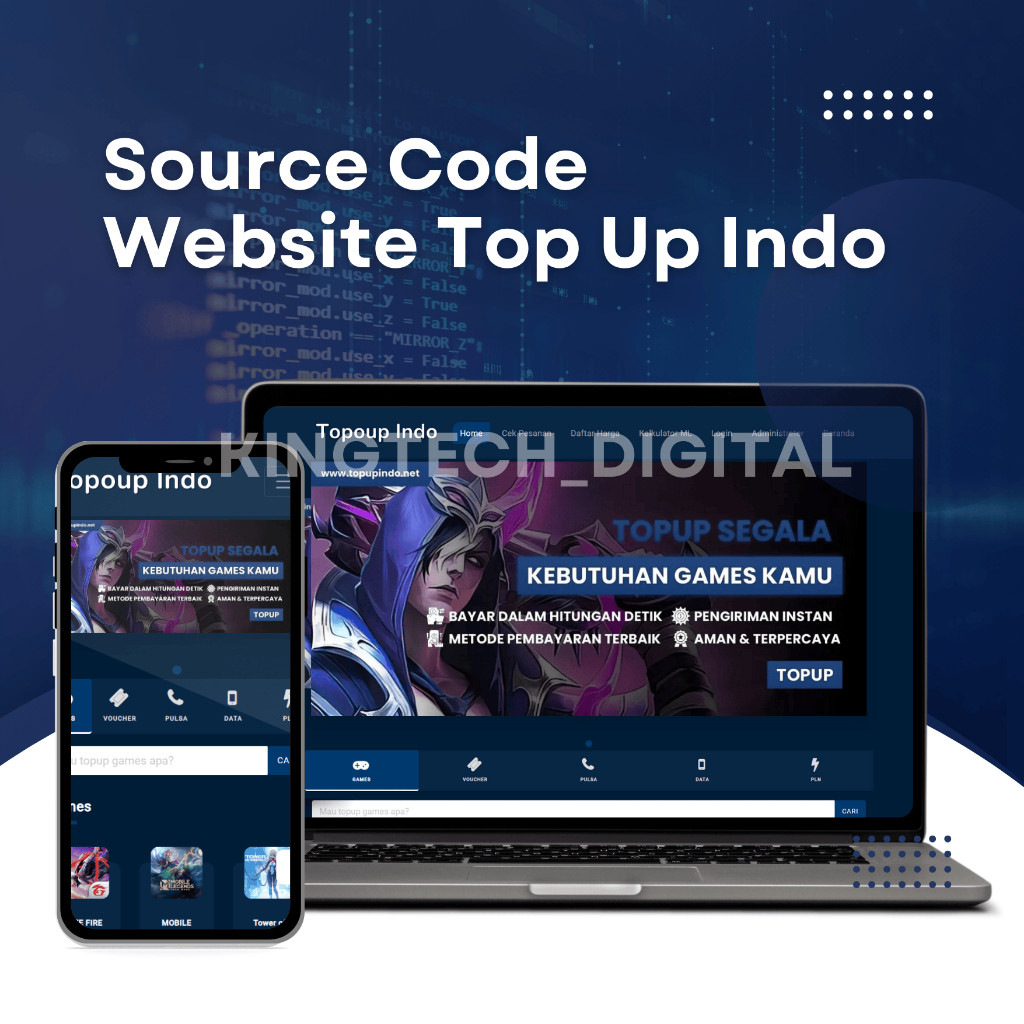 Source Code Website Top up Indo - Layanan Top Up Games No 1 di Indonesia