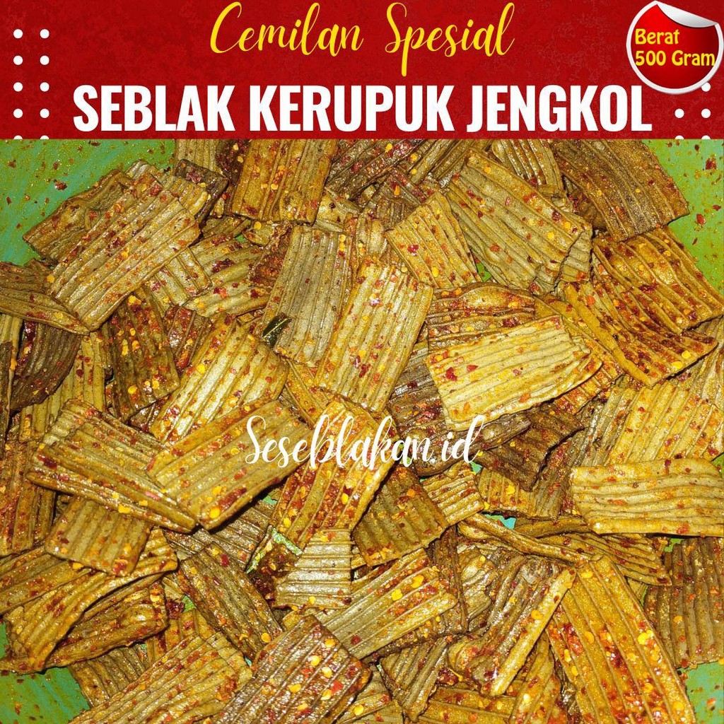

Kerupuk jengkol extra pedas daun jeruk isi 500 gr