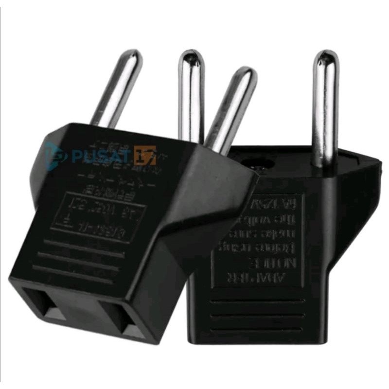 IDJ sambungan cok gepeng ke bulat adaptor converter colokan listrik pipih