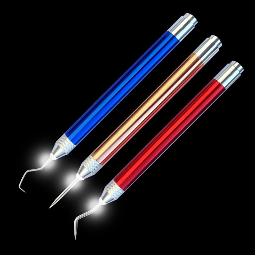 

Aluminum Anti-Slip Vinyl Weeding Pen DIY Carving Tool Iron-on Project Cutter Vinyl Paper Remover Pen With LED Light Handheld