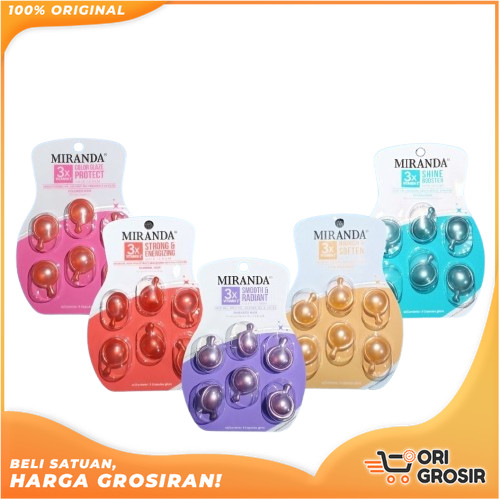 ORI Grosir Miranda Hair Vitamin Capsules 6 x 1ml - Vitamin Rambut