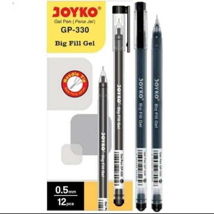 

Gel Pen Pulpen JOYKO GP- 330 Big Fill Gel 0.5 mm (12PC) - Hitam