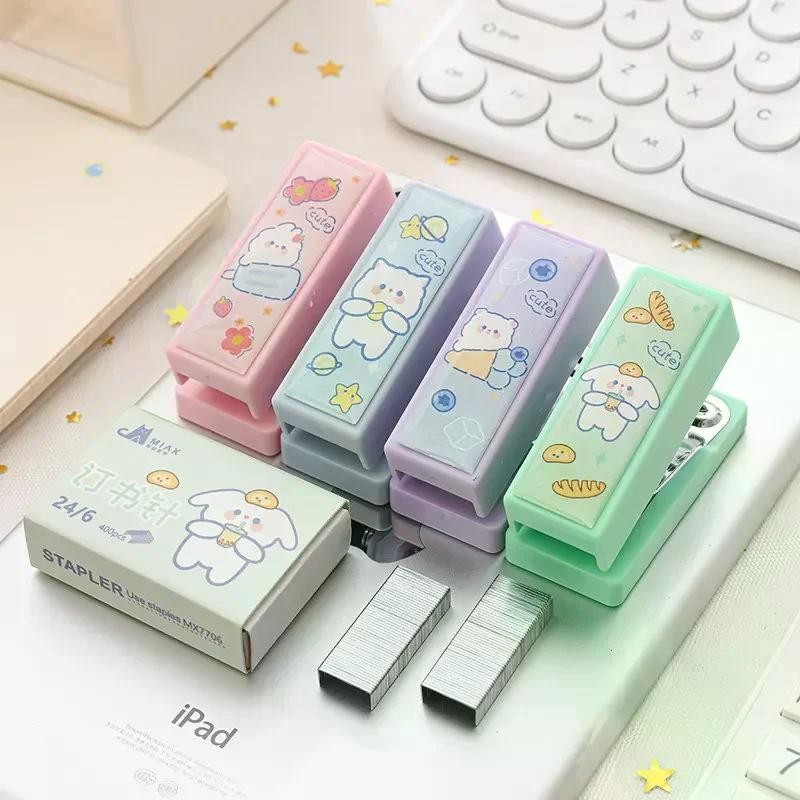 

Mini Stapler Set with Staples Cute Rabbit Bear Paper Binder Stationery Office Binding Tools School Supplies