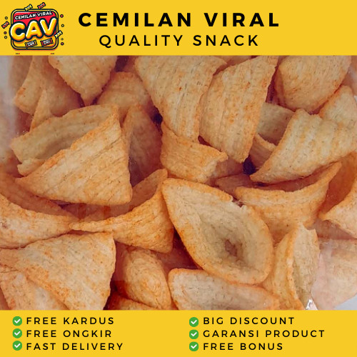 

CAV KERUPUK KONDANG PEDAS 100gr Yola Yola Ciki Terompet Snack Terompet Potato Corn Kerupuk Kentang