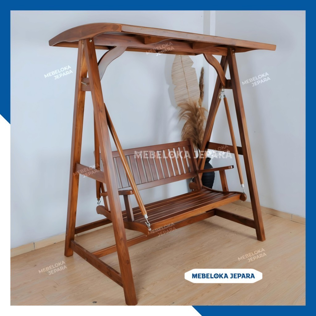 Ayunan kayu jati. Ayunan taman jati jepara