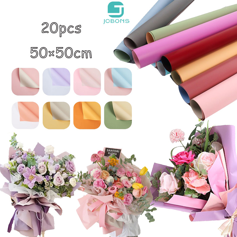 

(20PCS) Bicolor Cellophane Kertas Bunga Wrapping Paper