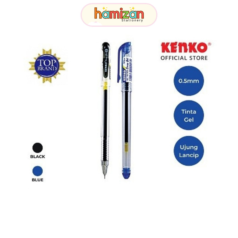 

Pulpen Gel / Pen Gel Easy Gel Kenko 0.5mm tinta hitam Murah Berkualits