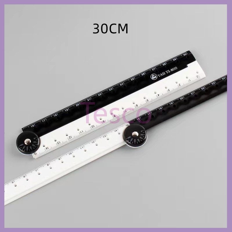 

Tesco penggaris lipat grafik penggaris sederhana hitam dan putih/Penggaris/penggaris lipat (30cm)