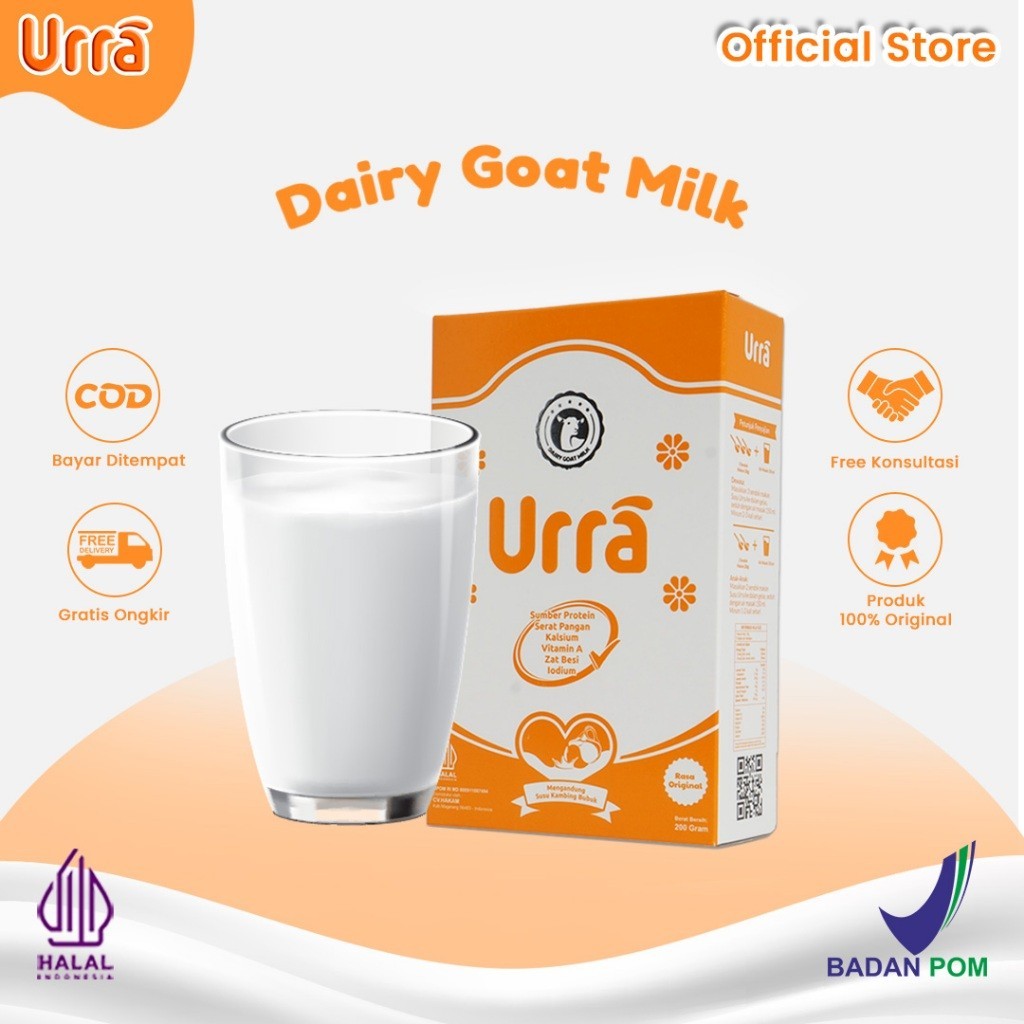 

TERBAIK Susu Urra Susu Kambing Saanen Premium Penambah Berat Badan dan Tinggi Badan Anak - 1 Box