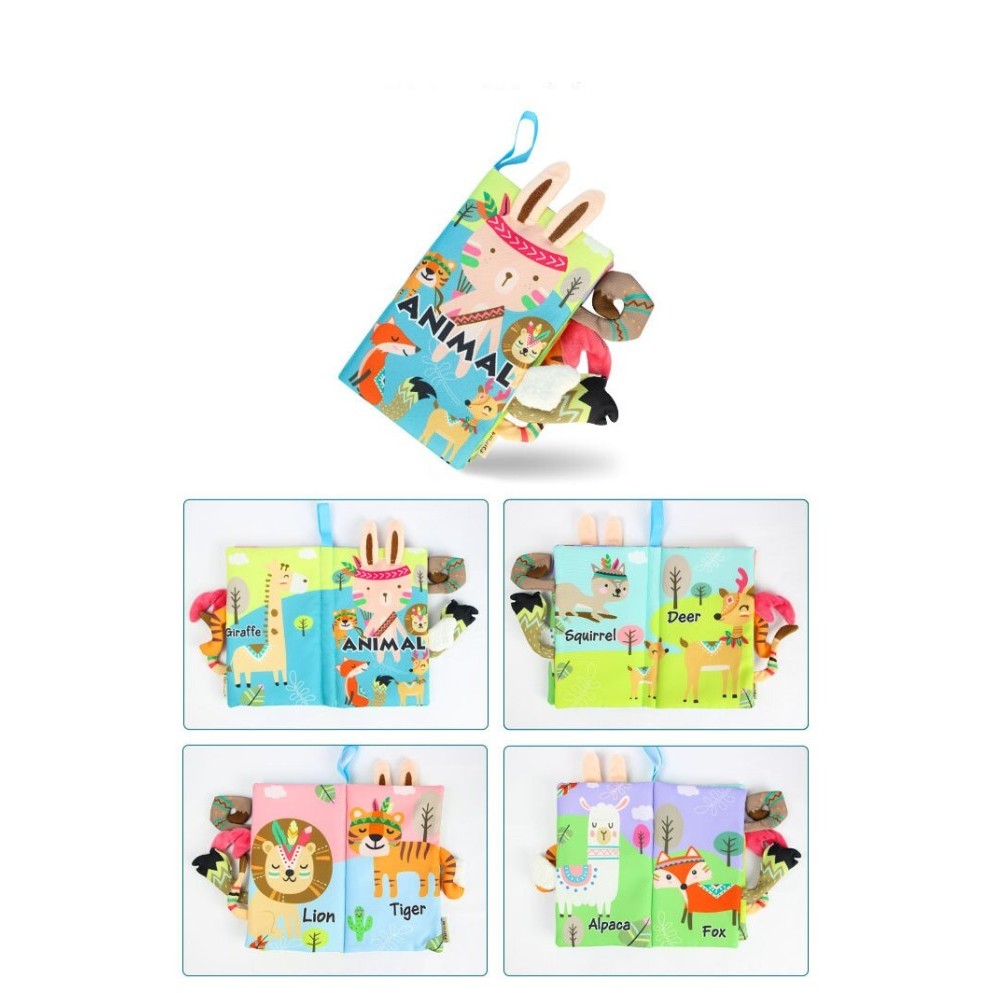 Busy Book Soft Book Bayi Anak Tails Binatang Buku Ekor - Forest