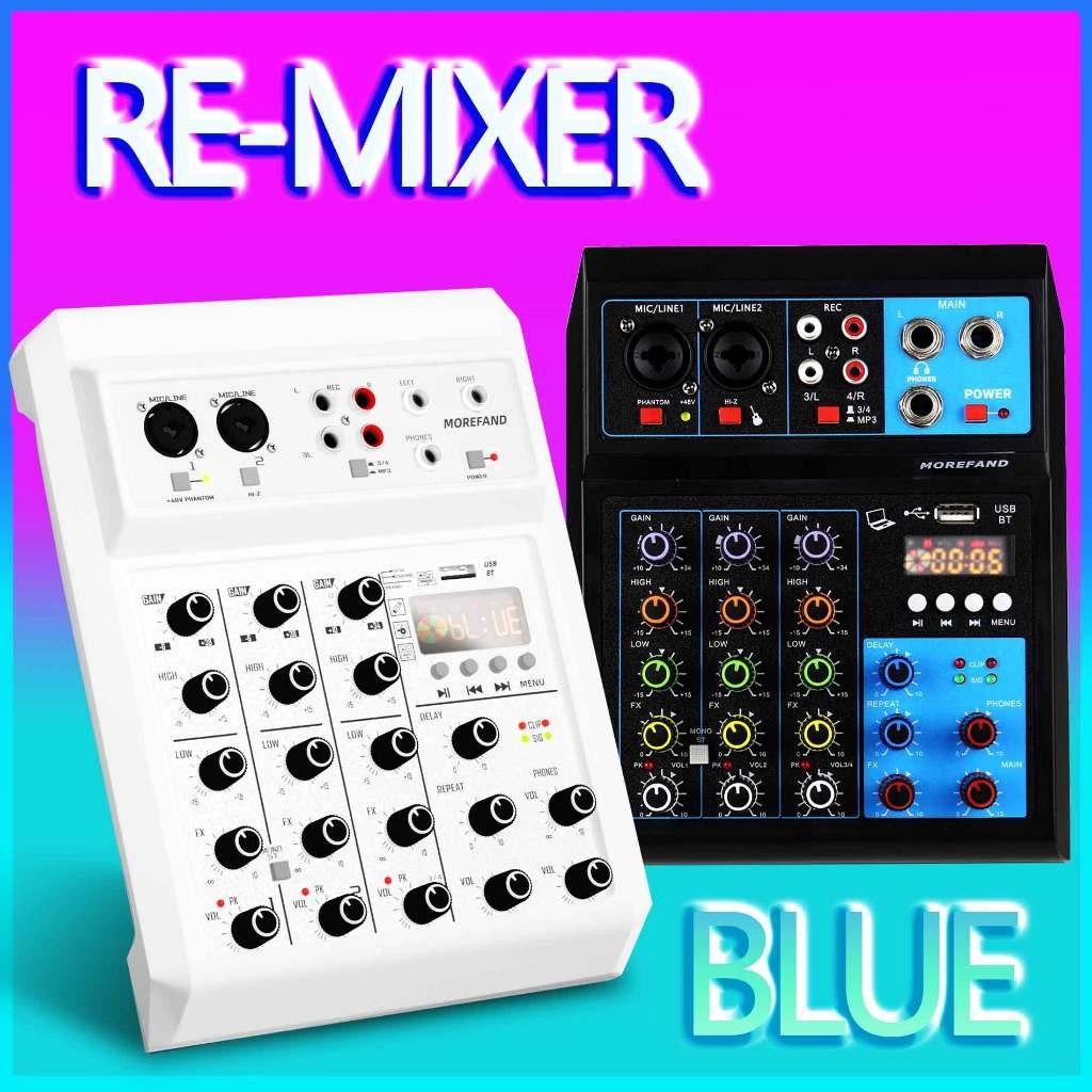 mixer 4 chanel mixer audio mixer audio mini mixer 2 chanel Terhubung dengan bluetooth MP3 mixer mini