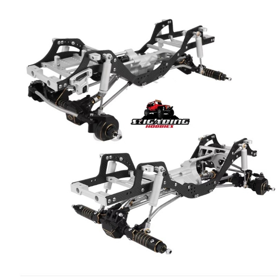 Kit Metal Sasis Carbon Axial SCX10 PRO