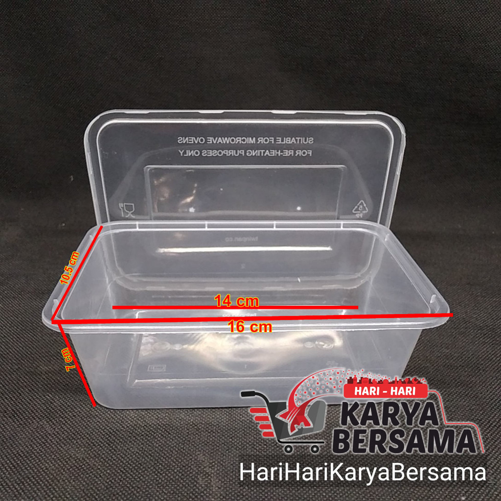 TWINPAN TW1000 KOTAK MAKAN MICROWAVE-ABLE 1000ML PACK 25'S