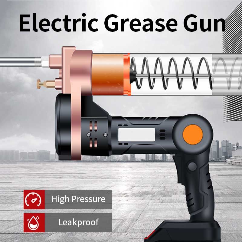 Electric Grease Gun Industrial Grade Leakproof Durable Butter Gun Copper Core Motor Adjustable Handl