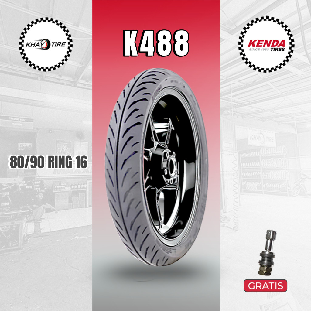 Ban Motor    KENDA PURE RIDE K488 80/90 Ring 16 Tubeless
