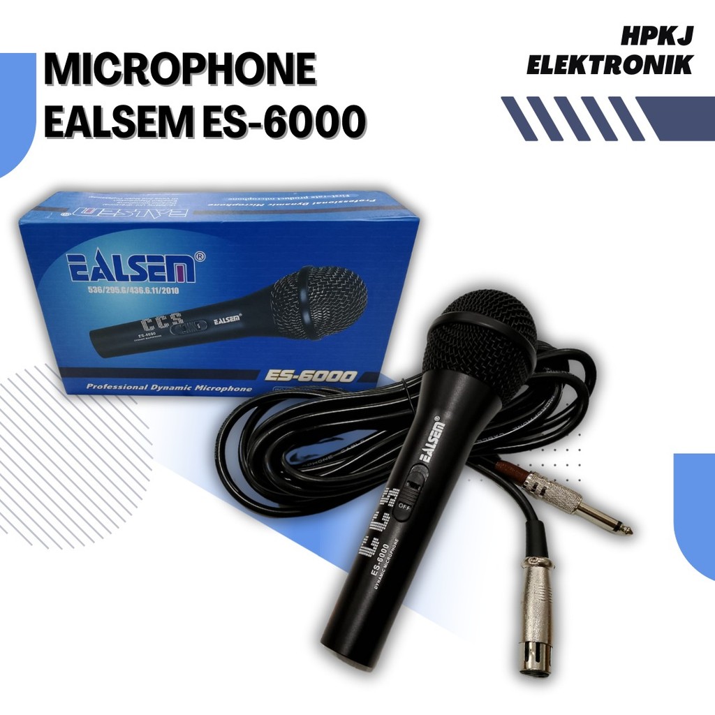 MICROPHONE EALSEM ES 6000 Mic Kabel Ealsem ES-6000