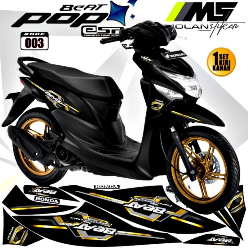 Decal Sticker Striping Variasi Beat Pop Honda Beat Pop 110 Esp Cbs Iss Beat Pop 2013-2023 Beat Pop P