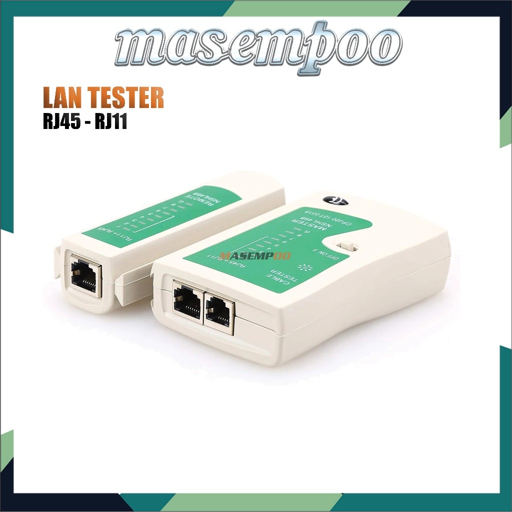SIMAE Lan Tester Alat Penguji Kabel Lan RJ45 Telepon Tester Rj11 - alat tes kabel LAN