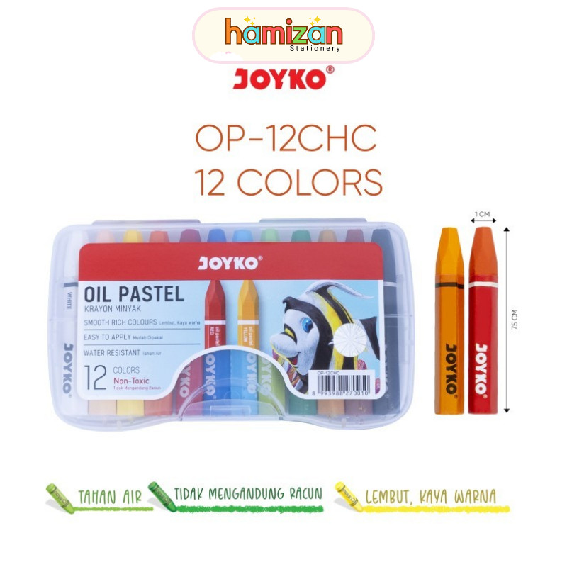 

Oil Pastel / Krayon Minyak / Crayon 12w Joyko OP-12S PP / 12 Warna / Colors / Krayon Minyak Oil Pastel Joyko OP-12CHC Murah Berkualitas