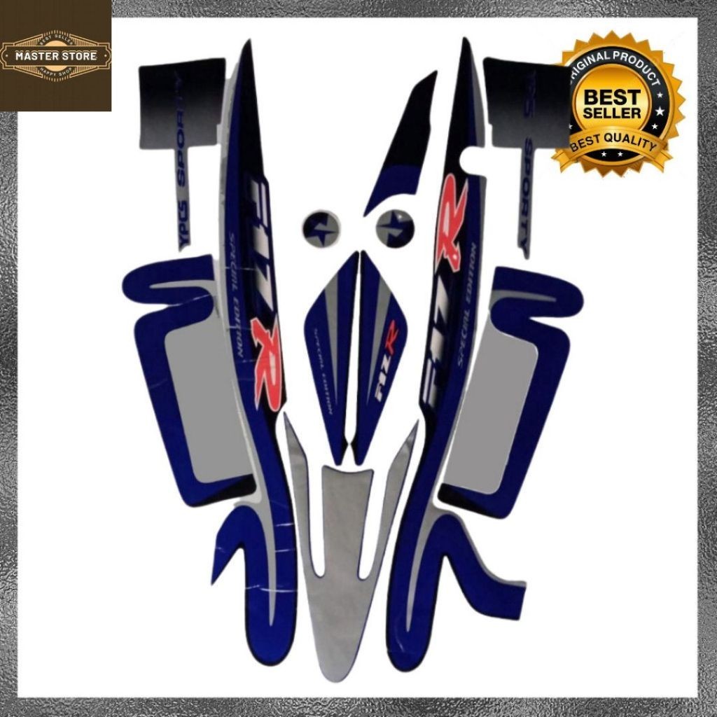 Stiker Striping Yamaha F1ZR 2001 Biru Caltex List Stiker Standar F1ZR 2001 Caltex Terbaik